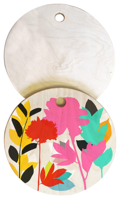 Garima Dhawan Peony 1 Cutting Board Round, 11.5"x11.5"