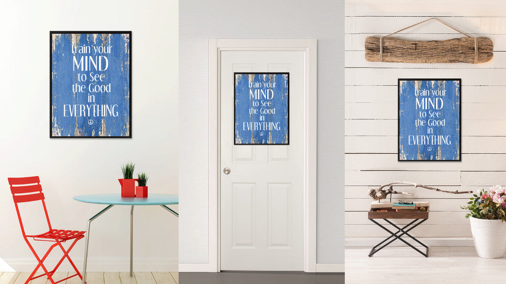 Train Your Mind  Inspirational, Canvas, Picture Frame, 28"X37"
