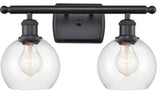 Innovations 516-2W-BK-G122-6 2 Light 16" Bath Vanity Light, Matte Black