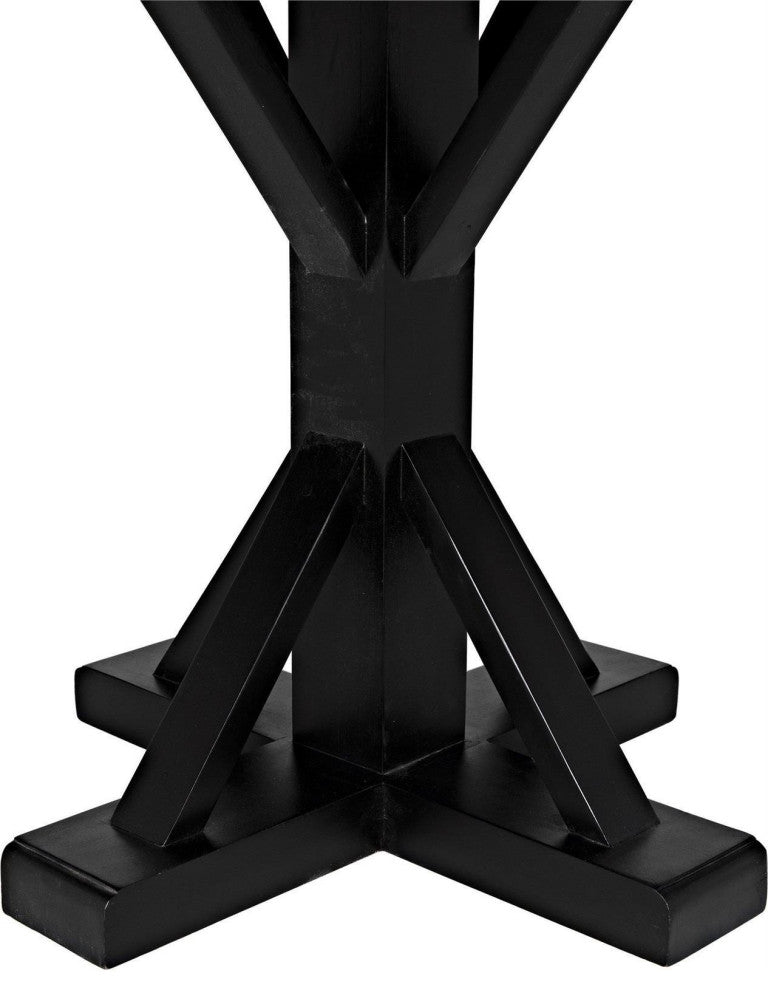 Elegant Mahogany Criss-Cross Round Table