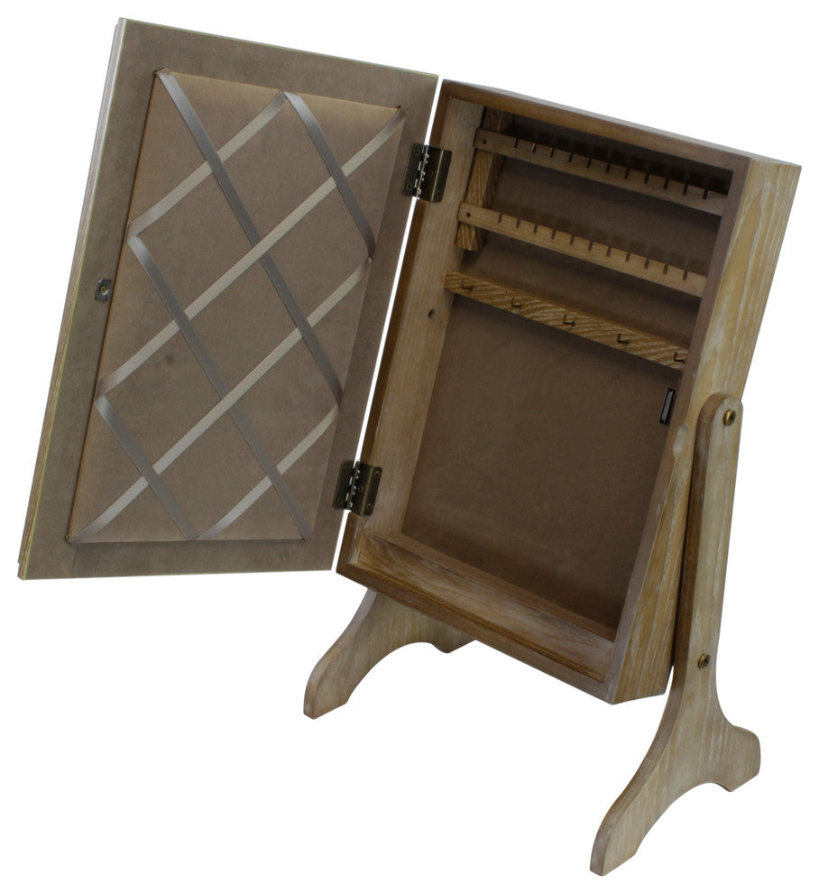 Charlotte Tabletop Jewelry Armoire, Weathered