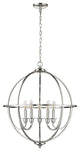 5 Light 24 in. Polished Nickel Chandelier