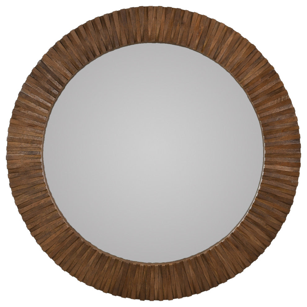 Myrtle Mango Wood Mirror, Brown