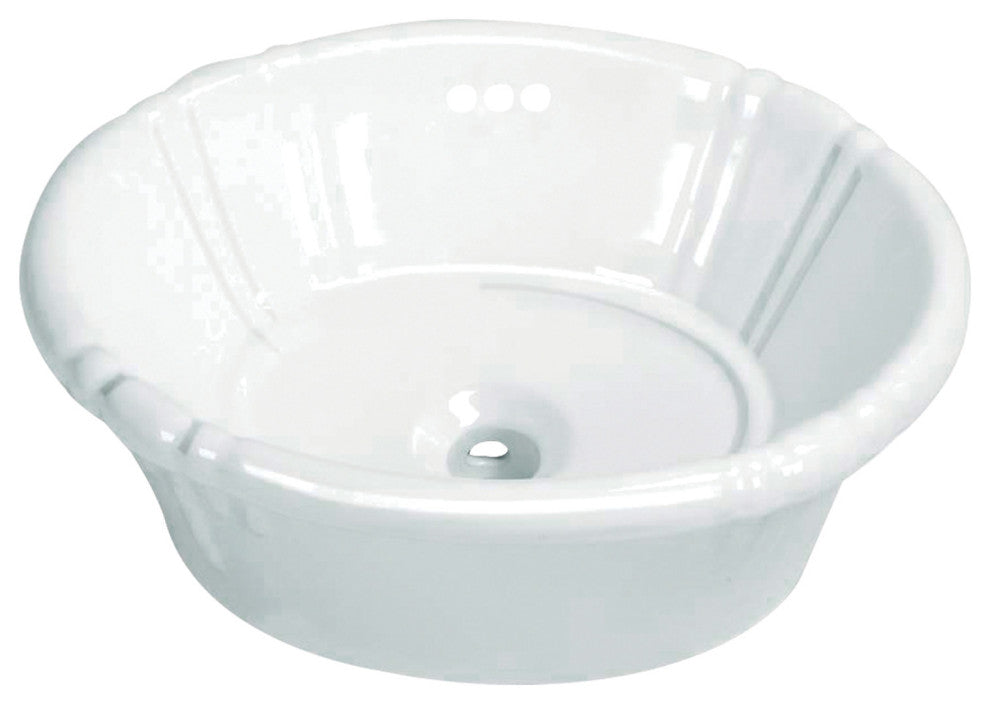 Fauceture Vitreous China Vessel Bathroom Sink, White