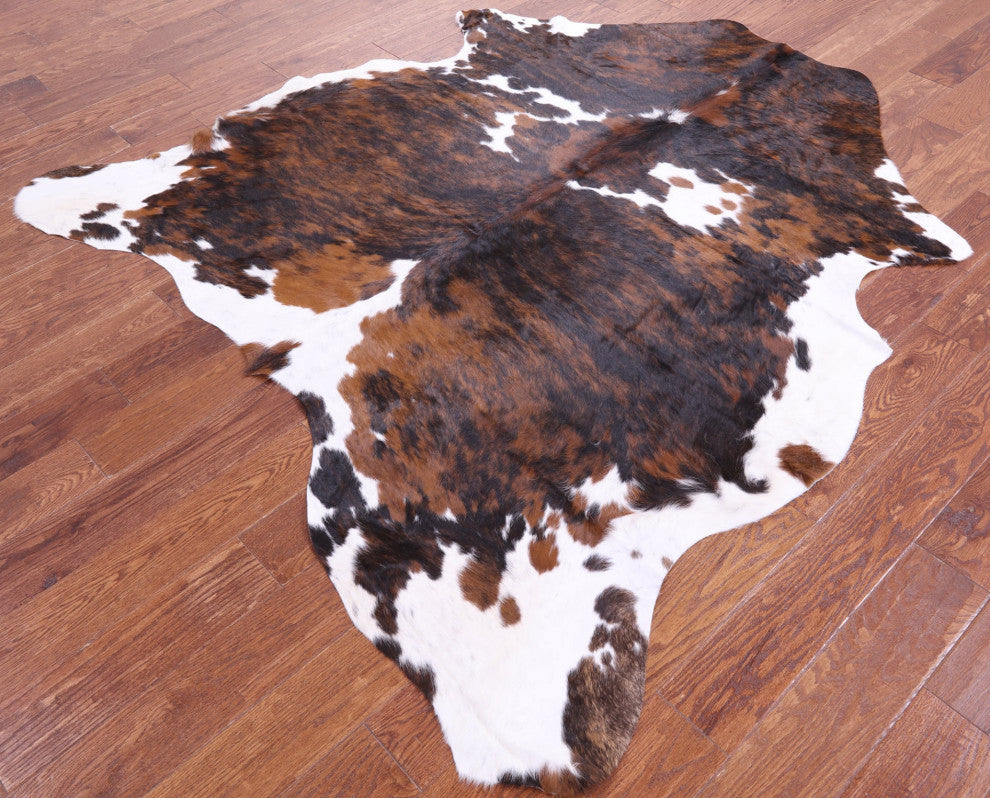 Natural Cowhide Rug 6' 7" X 6' 2" C1954