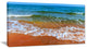 "Summer Seashore With White Waves" Modern Beach Canvas Art Print, 32"x16"