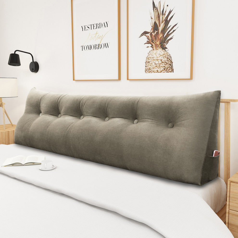 WOWMAX Bed Rest Wedge Dorm Bed Pillow Daybed Cushion Hostel Bed Headboard Pillow, 71x20x8