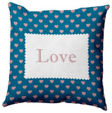 Love Decorative Throw Pillow, Teal, 20"x20"