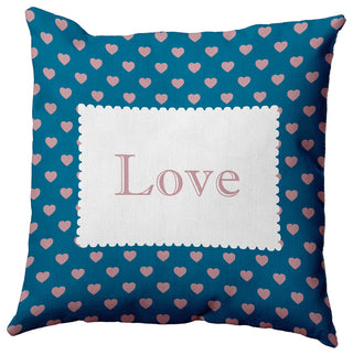 Love Decorative Throw Pillow, Teal, 20"x20"