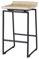 Givens Blonde Solid Wood with Black Metal Frame Counter Stool