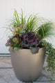 Napa Round Cylinder Planter, Gray, 18"x17.75"