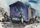 Eve Nethercott "Maine Backyard View, P2.63" Watercolor Painting
