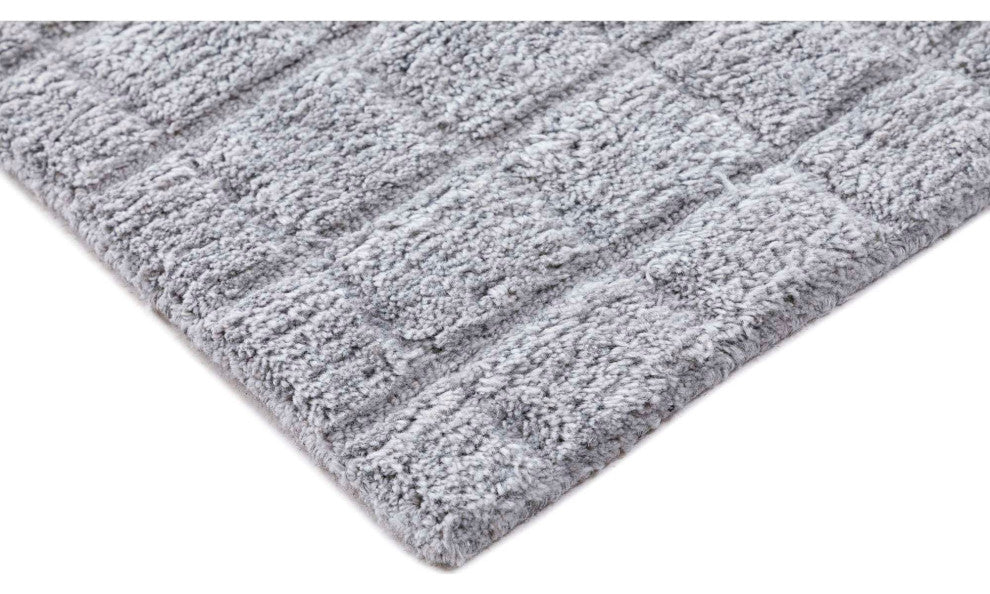 Manhattan Squares Area Rug, Gray, 2'6"x8'