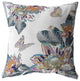 18 Pink White Butterfly Suede Throw Pillow