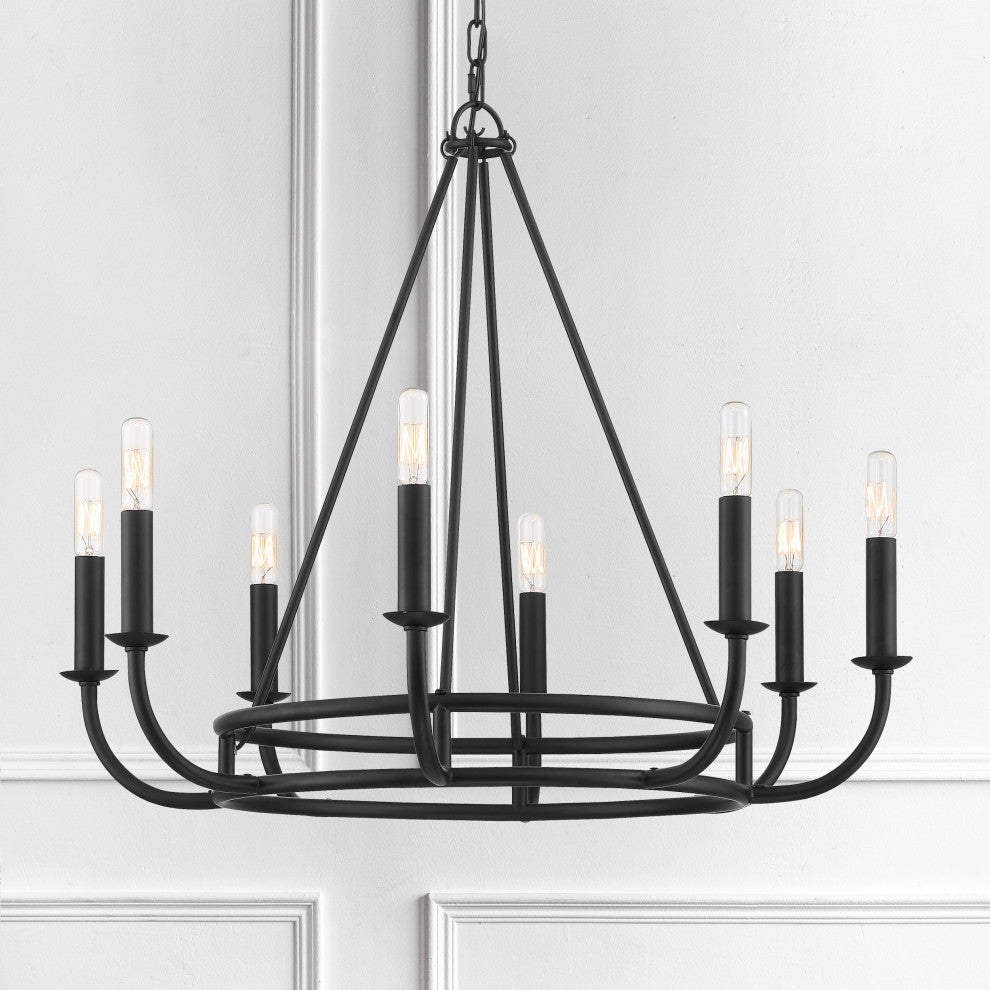 Bailey 8 Light Chandelier in Matte Black