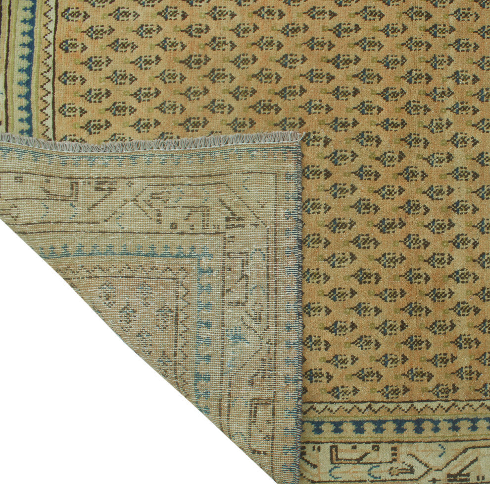 Vintage Distressed Mahmut Rust/Ivory Runner, 3'7x10'3