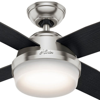 Hunter Fan Company 44" Dempsey Brushed Nickel Ceiling Fan With Light/Remote