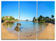 "Ploumanach Rocks and Beach Morning" Metal Wall Art, 3 Panels, 36"x28"