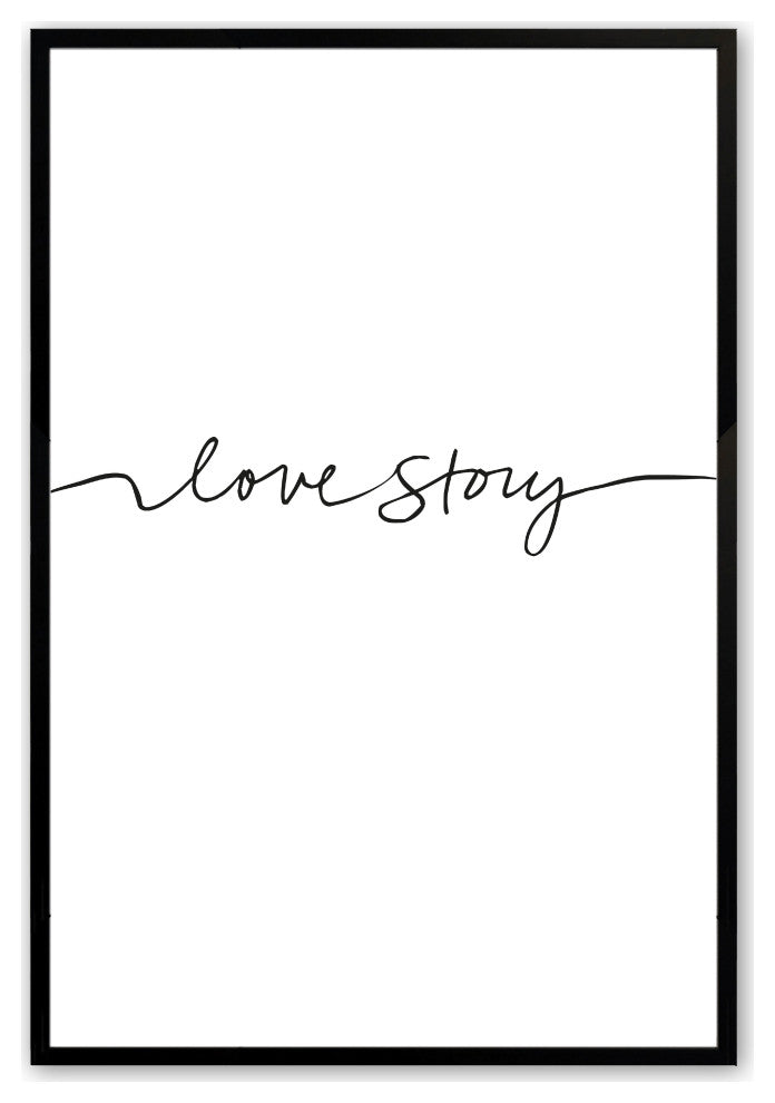 Satin Black 11" x 14" Inscribed Hearts Framed Print