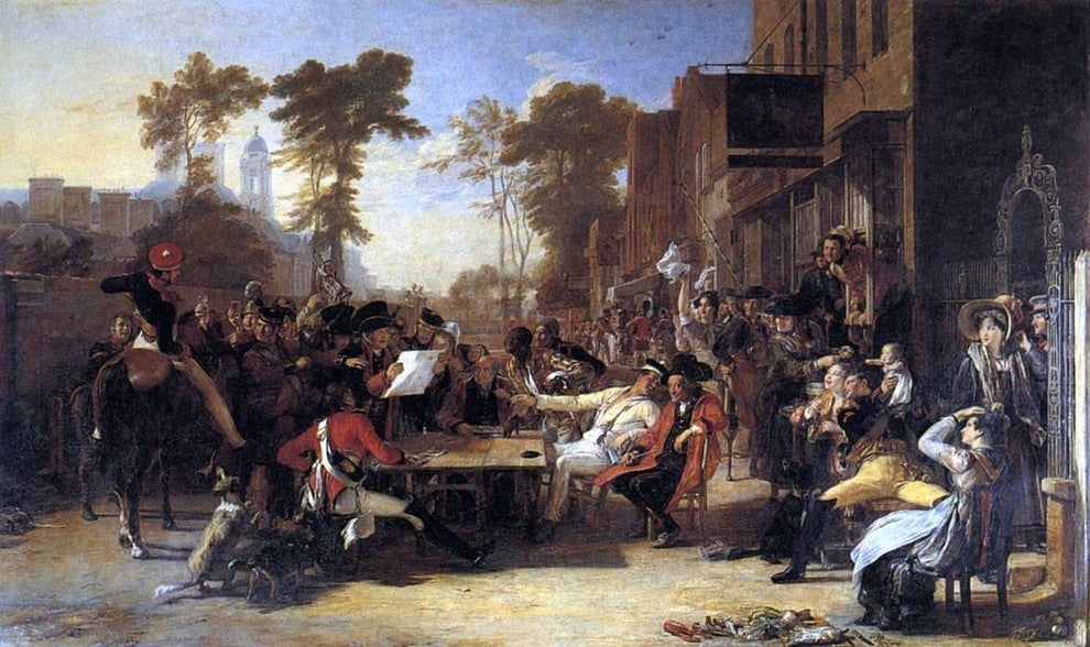 Sir David Wilkie Chelsea Pensioners Reading the Waterloo Dispatch Wall Decal