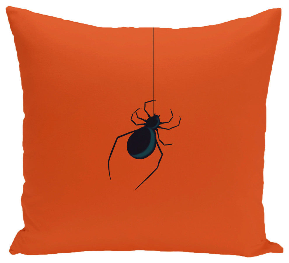 Eeek! Holiday Print Pillow, Orange, 18"x18"
