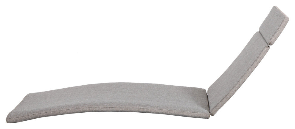 GDF Studio Lakeport Outdoor Wicker Chaise Lounge Chair With Cushion, Charcoal
