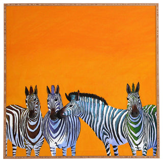 Deny Designs Clara Nilles Candy Stripe Zebras Framed Wall Art