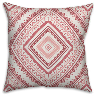 Pink Diamond Mandala 16x16 Throw Pillow