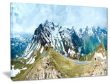 "Alps Summer" Panorama Photography Canvas Print, 20"x12"