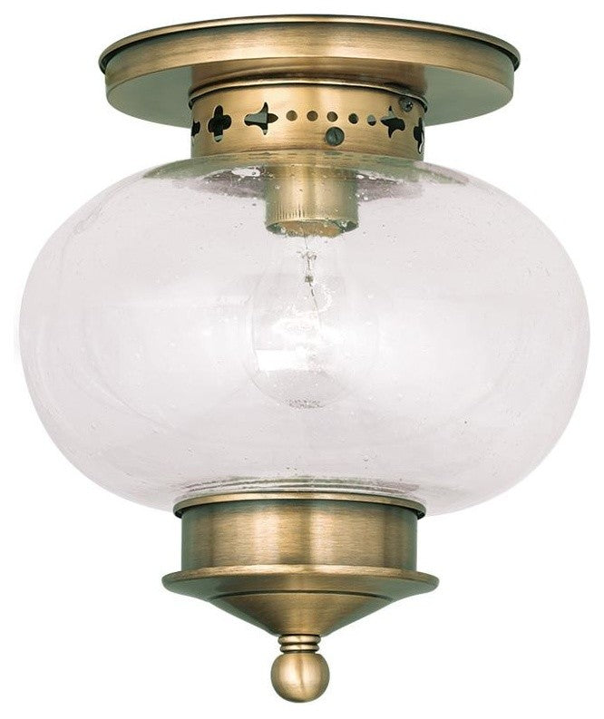 Harbor Ceiling Mount, Antique Brass