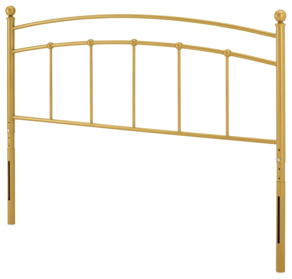 Headboard, King Size, Metal, Gold, Modern Farmhouse, Bedroom Master Suite