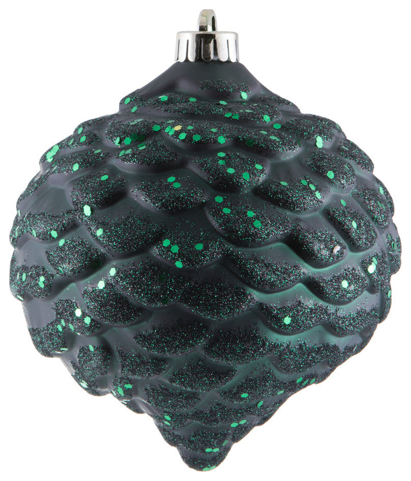Vickerman N183874D 6" Midnight Green Pinecone Christmas Ornament
