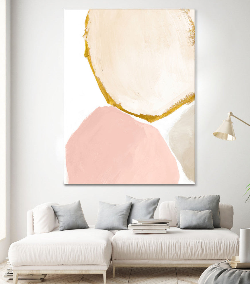 Blush All Year Round Abstract - 72 x 54 by Lanie Loreth