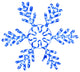 24" Blue LED Ice Snowflake