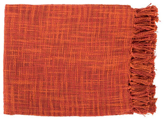 Surya Tori Brick Red Throw 49"W X 59"L