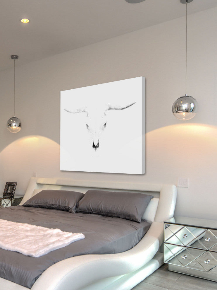 "Bleached Horns" Print on Canvas, 18"x18"
