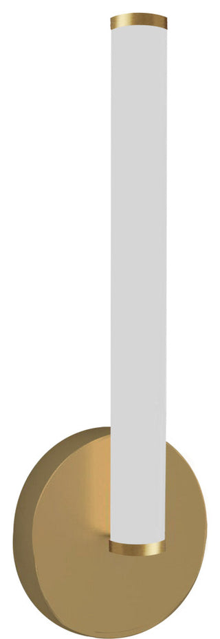 Corvette Modern 1 Light Aged Brass White Metal Wall