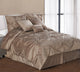 Pintuck Plush 3-PC Complete Comforter Set, Camel, Full, 7-Pc