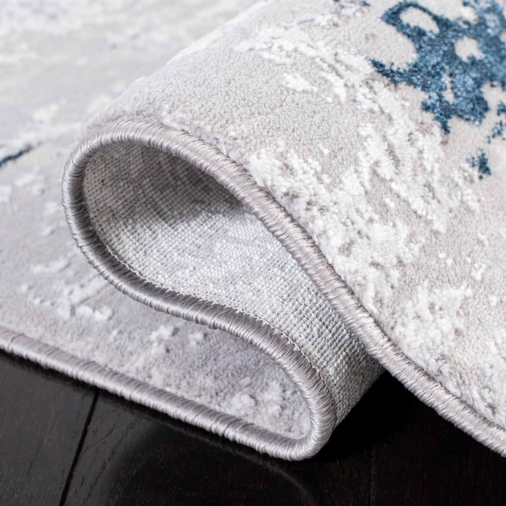 Safavieh Amelia Collection, ALA232 Rug, Grey/Blue, 2'x8'