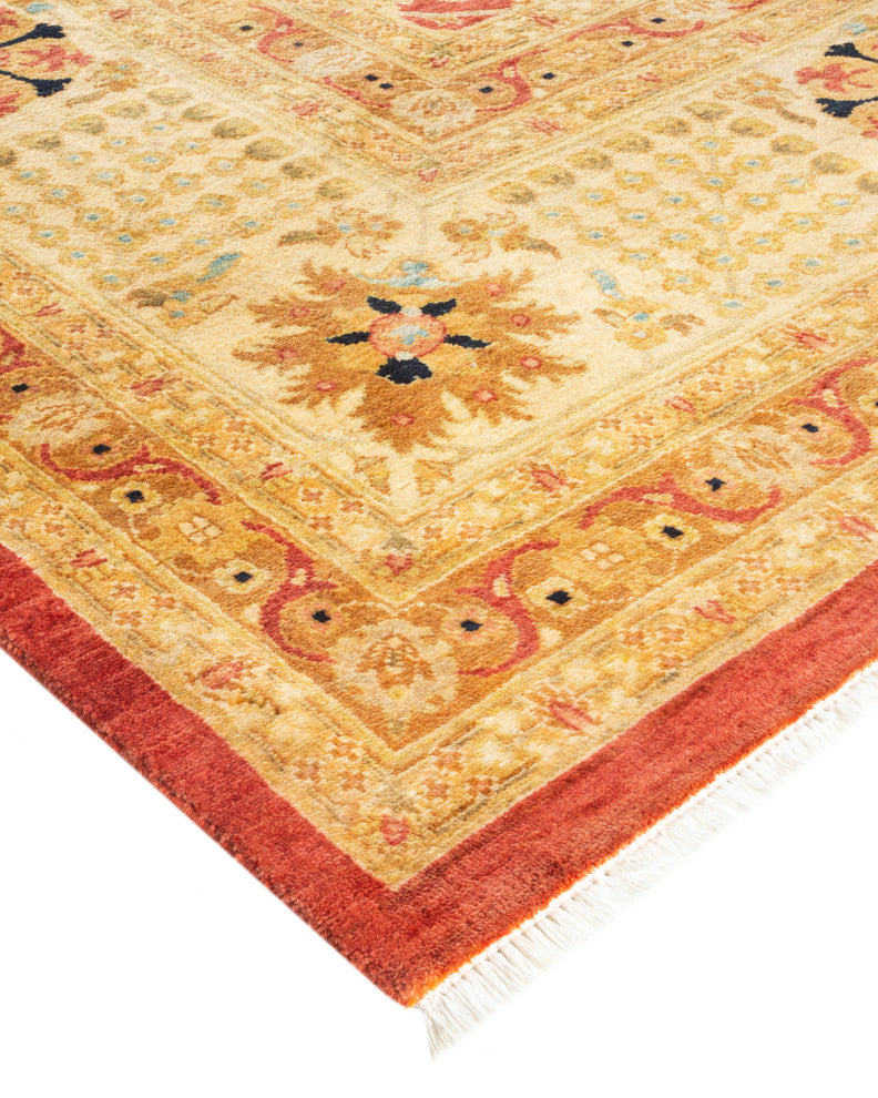 Eclectic, One-of-a-Kind Hand-Knotted Area Rug  - Orange, 12' 0" x 18' 6"