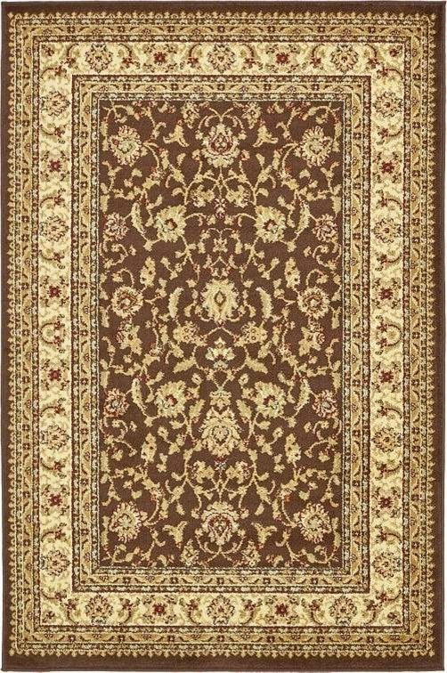 Unique Loom Brown St. Louis Voyage 4' 0 x 6' 0 Area Rug