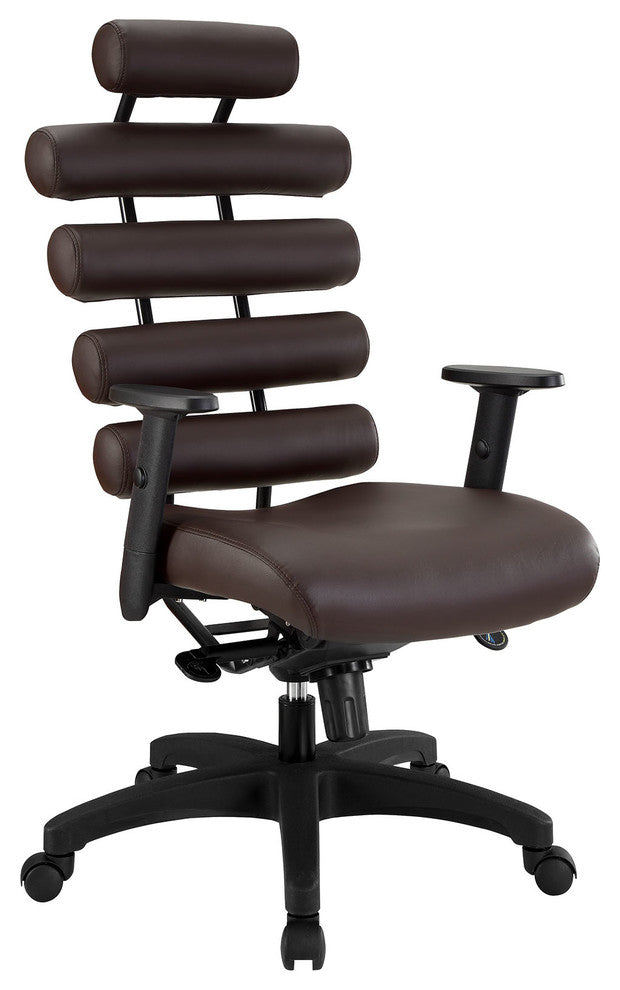 Dark Brown Pillow Office Chair