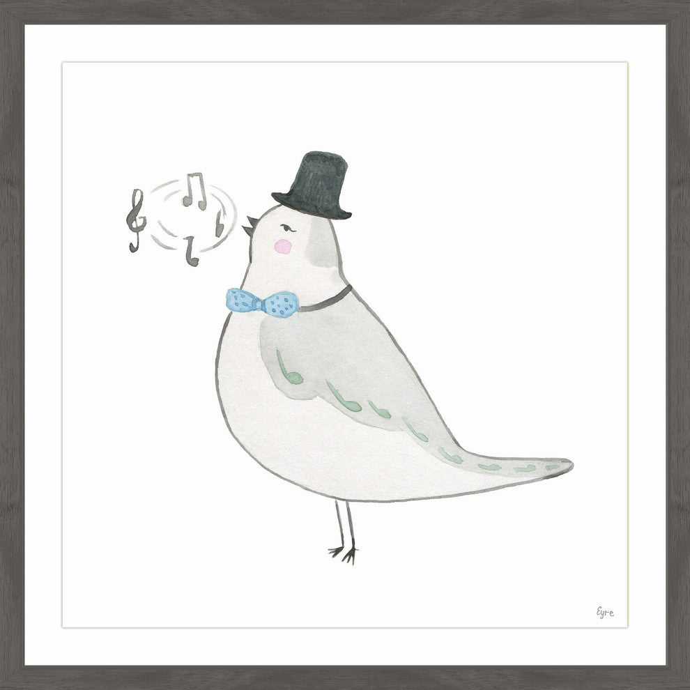 "Classic Bird" Framed Painting Print, 32"x32"