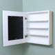 Wall Mount Mirrored Medicine Cabinet, Shaker White