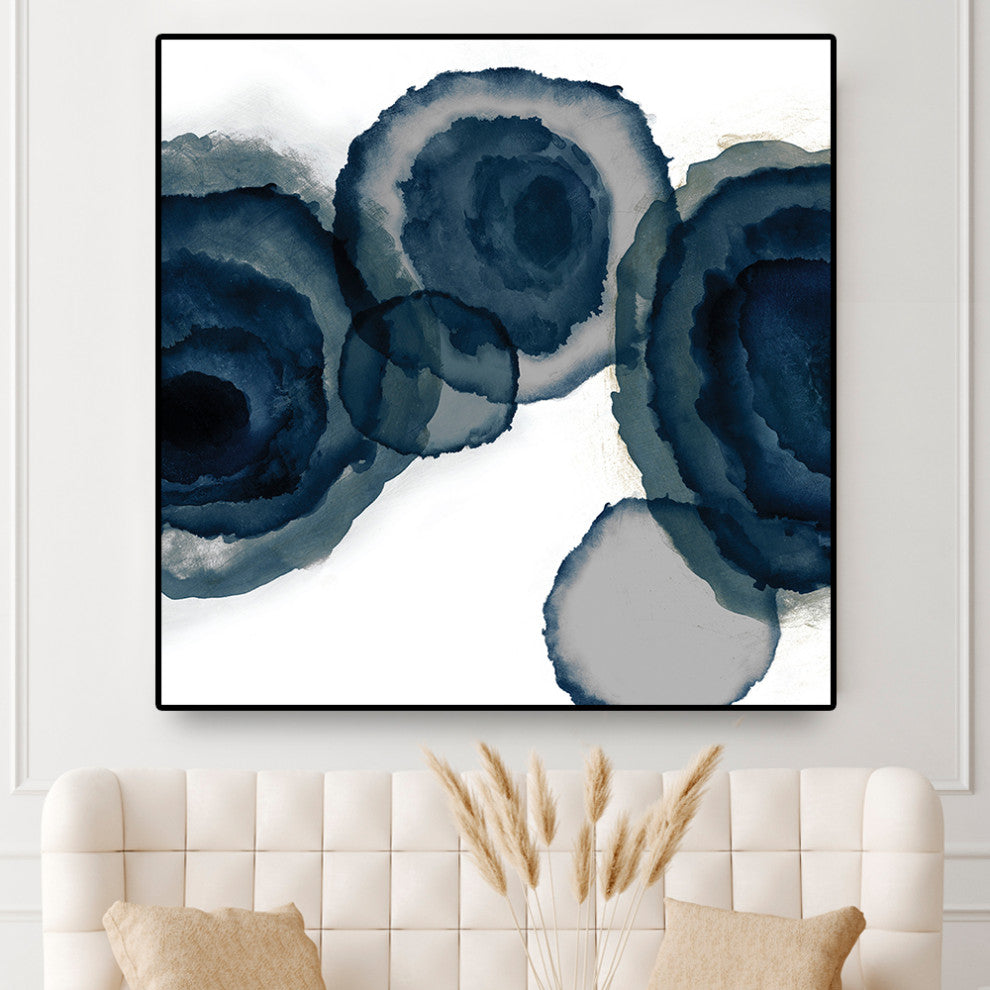 "Blotted Ink II" Oversized Framed Canvas, 45" x 45"