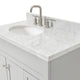Ariel Hamlet 37" Left Oval Sink Bath Vanity Carrara Marble Grey