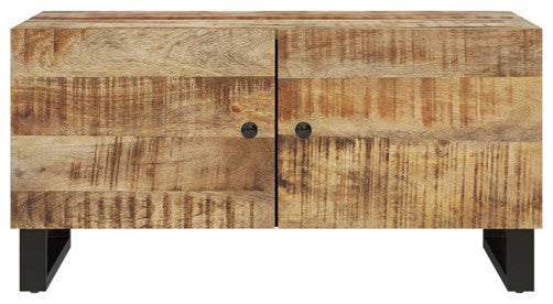 vidaXL Coffee Table Storage Side Table Solid Wood Mango and Engineered Wood