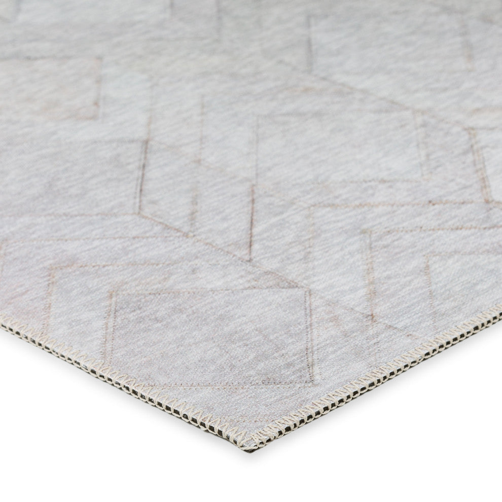 Indoor/Outdoor Stetson SS5 Linen Machine Washable 1'8" x 2'6" Rug