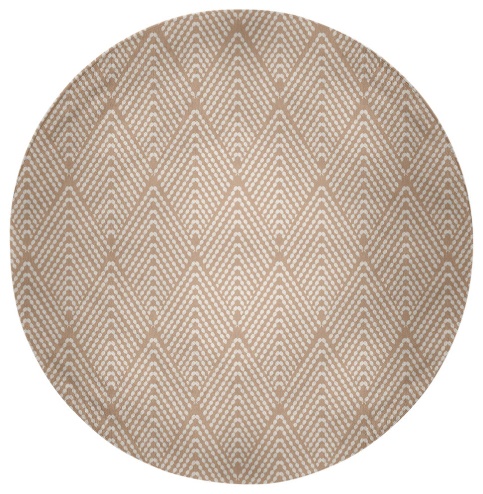 Lifeflor Diamond Spring Chenille Rug, Basswood Brown, 5' Round
