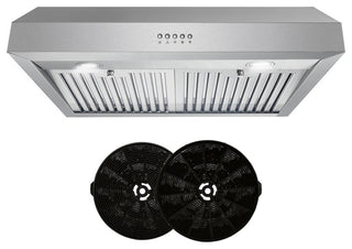 30" Under Cabinet Range Hood, Stainless Steel With LED Lights